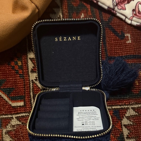 Sezane tote, pouch, and jewelry case set. - Picture 5 of 6